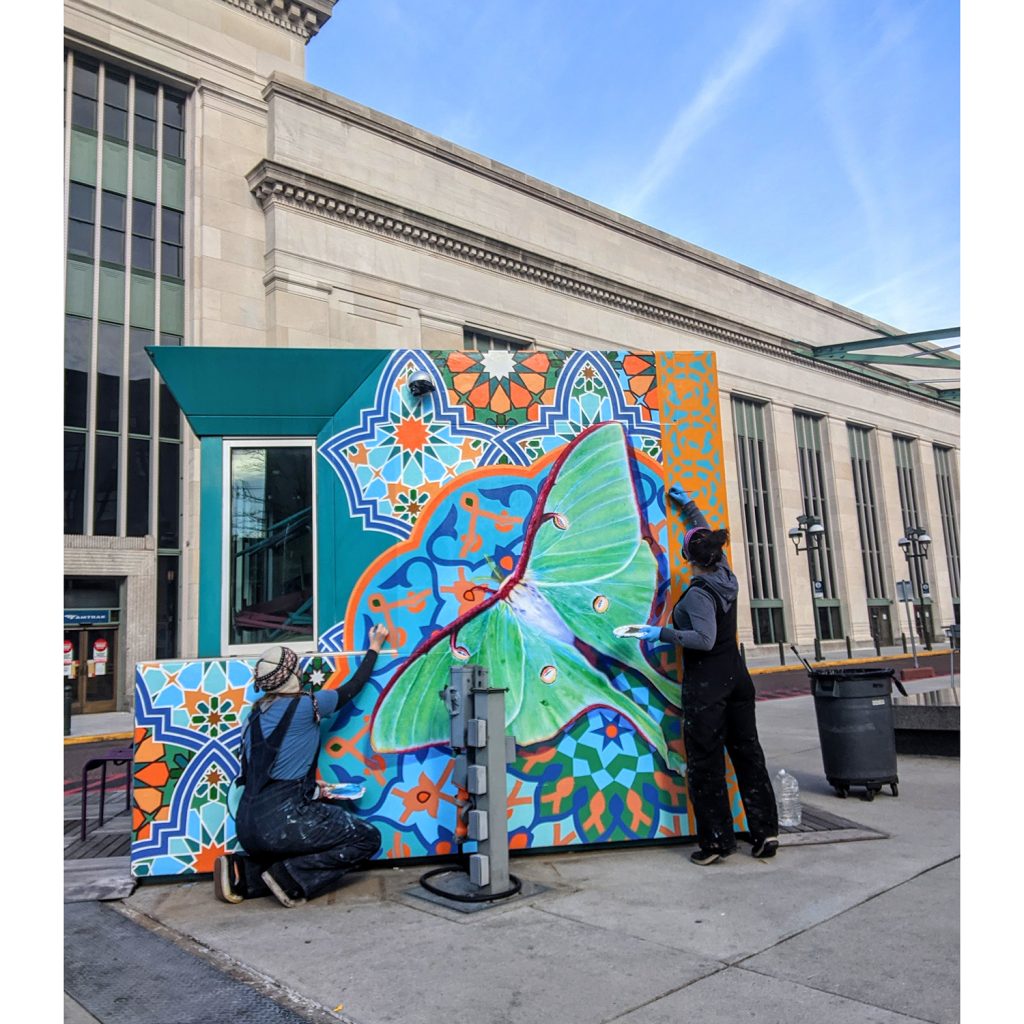 Eco Mural 12_ Luna Moth, 30th St. Station